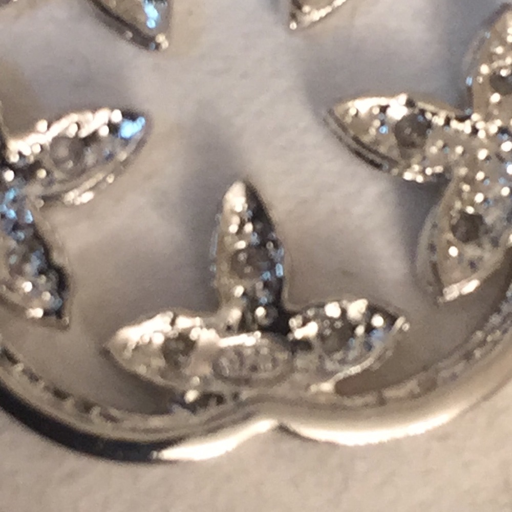 New Fleur de Lis Necklace Sterling with CZ NIB - Picture 6 of 12